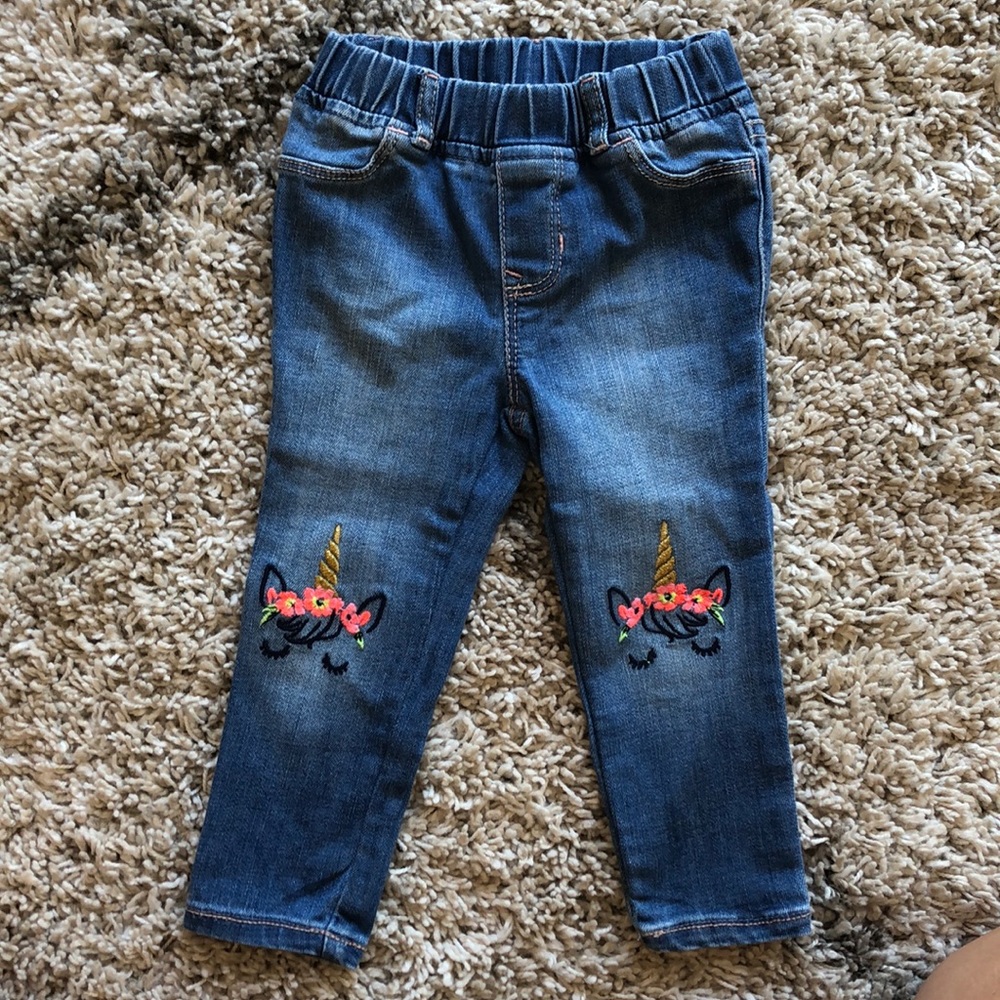NWOT Gap 2T Jeggings with Unicorn Knees